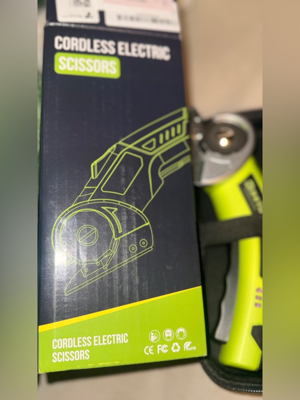 Cordless Electric Scissors - Neon Green
